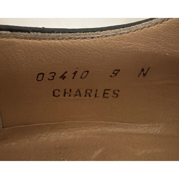 Bruno Magli Charles Mens Black Leather Cap Toe Oxford Dress Shoes Italy 9 Narrow main image 2